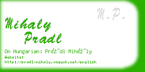 mihaly pradl business card